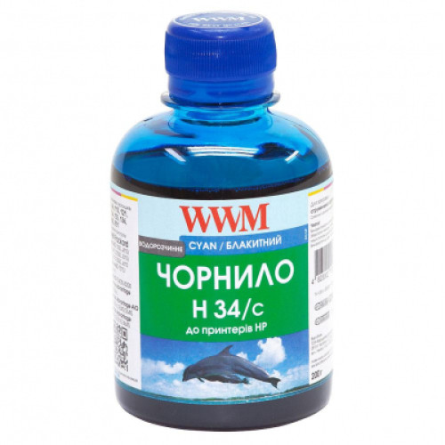 Чорнило WWM HP № 22/134/136 (8766/9361) cyan (H34/C)