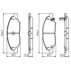 Гальмівні колодки Bosch 0 986 495 133