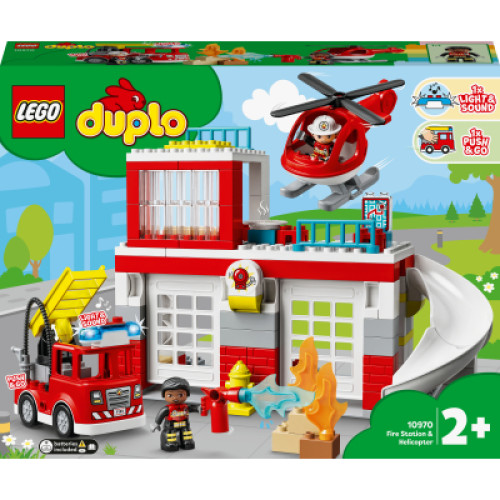 Конструктор LEGO DUPLO Town Пожежна частина та вертоліт 117 деталей (10970)