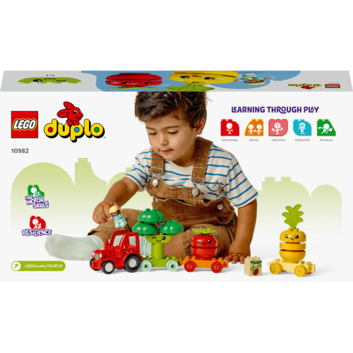 Конструктор LEGO DUPLO My First Трактор для вирощування фруктів та овочів 19 деталей (10982)