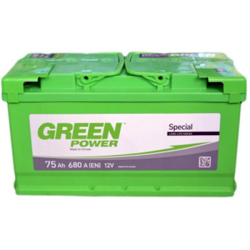 Акумулятор автомобільний GREEN POWER Standart 75Ah Ев (-/+) (680EN) (22362)