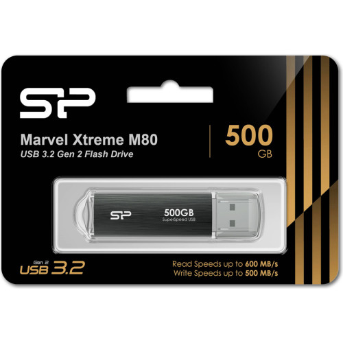 USB флеш накопичувач Silicon Power 500 GB Silicon Marvel Xtreme M80 USB 3.2 (SP500GBUF3M80V1G)