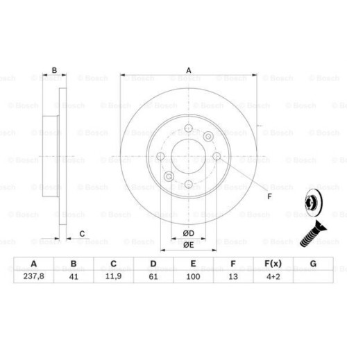 Гальмівний диск Bosch 0 986 478 105