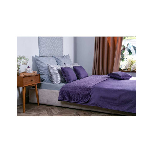 Покривало Руно двостороннє декоративне Velour Violet 150х220 см (360.55_Violet)