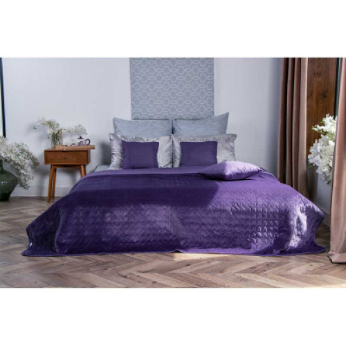 Покривало Руно двостороннє декоративне Velour Violet 150х220 см (360.55_Violet)