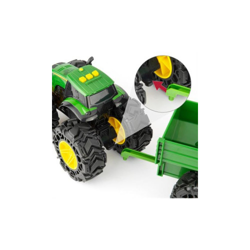 Спецтехніка John Deere Kids Monster Treads із причепом і великими колесами (47353)