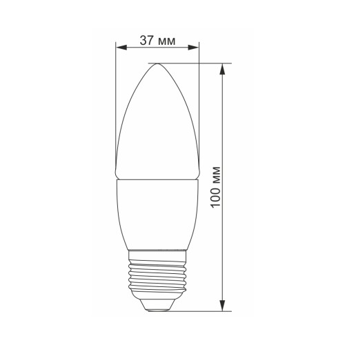 Лампочка TITANUM LED C37e 7W E27 4100K (VL-C37e-07274)