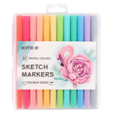 Маркер Kite Pastel sketch, 12 кольорів (K22-045)