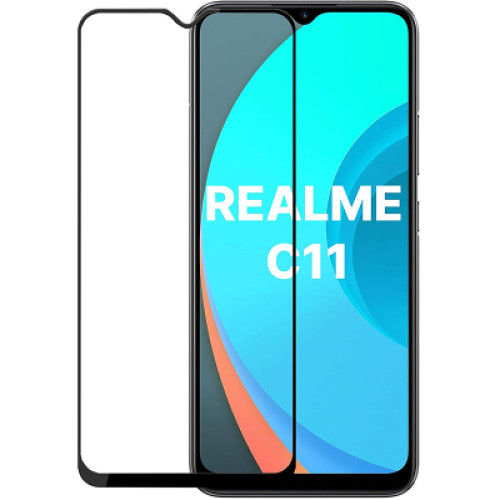 Скло захисне PowerPlant Full screen Realme C11, Black (GL609260)