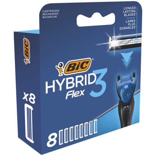 Змінні касети Bic Flex 3 Hybrid 8 шт. (3086123480933)