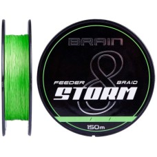 Шнур Brain fishing Storm 8X 150m 0.06mm 8lb/3.8kg Lime (1858.51.95)