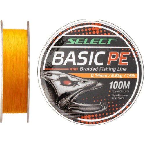 Шнур Select Basic PE 150m Помаранч 0.08mm 8lb/4kg (1870.27.70)