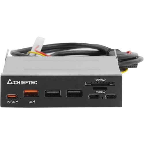 Зчитувач флеш-карт Chieftec 3.5" 2xUSB3.2/2xType-C/1xPD3.0/1xQC3.0 USB (CRD-908H)