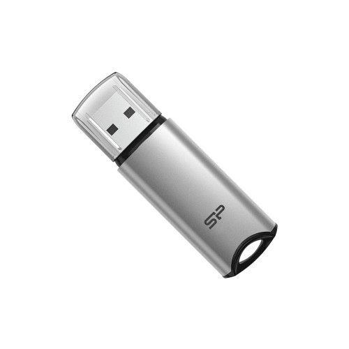 USB флеш накопичувач Silicon Power 64 GB Silicon M02 Aluminum Silver USB 3.2 (SP064GBUF3M02V1S)