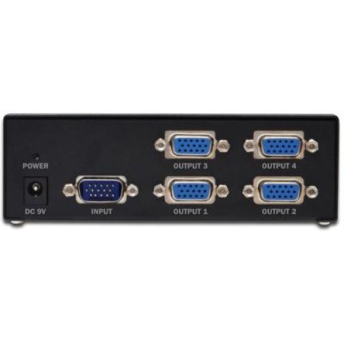 Спліттер DIGITUS VGA Splitter 500MHz (HDSUB 15/M * 4, HDSUB 15/F * 1) (DS-42110)