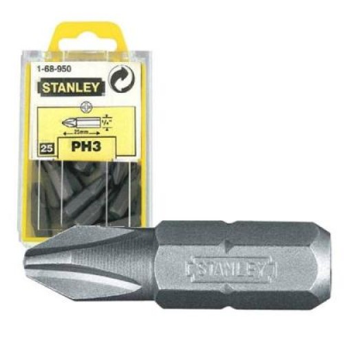 Набір біт Stanley Ph3, 25мм, 25шт. (1-68-950)