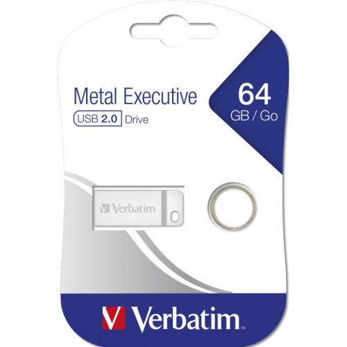 USB флеш накопичувач Verbatim 64GB Metal Executive Silver USB 2.0 (98750)