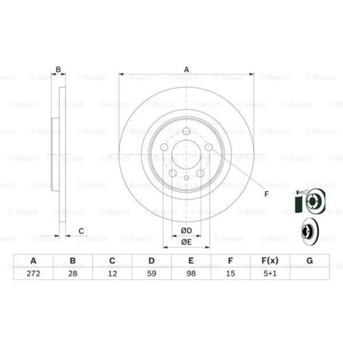 Гальмівний диск Bosch 0 986 479 064