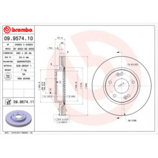 Гальмівний диск Brembo 09.9574.10