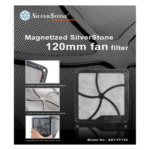 Пиловий фільтр для ПК Silver Stone FF122B (SST-FF122B)