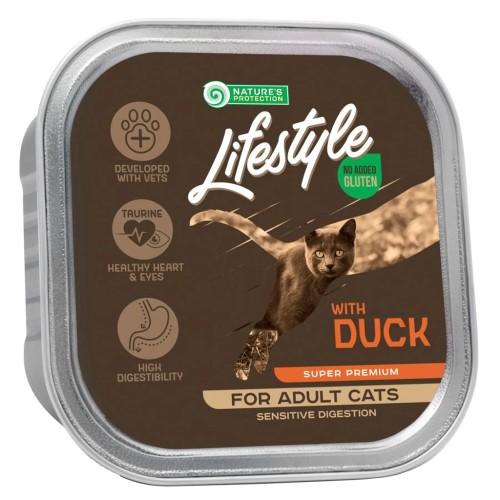 Консерви для котів Nature's Protection Lifestyle Sensitive Digestion with duck 85 г (KIKLS45715)