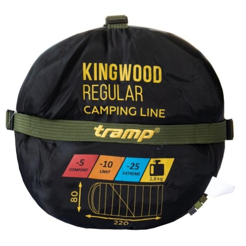 Спальний мішок Tramp Kingwood Regular Olive/Grey R (TRS-053R-R)