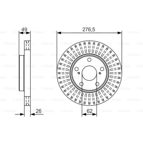 Гальмівний диск Bosch 0 986 479 A62