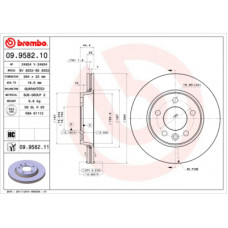 Гальмівний диск Brembo 09.9582.10