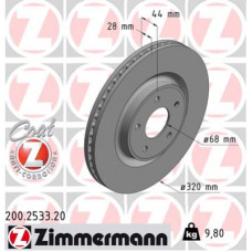 Гальмівний диск ZIMMERMANN 200.2533.20