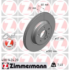 Гальмівний диск ZIMMERMANN 400.1424.20