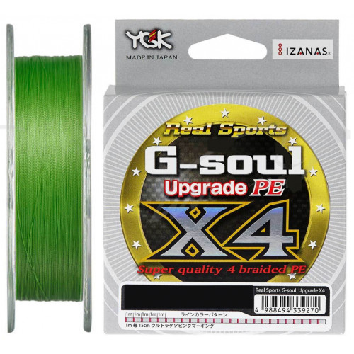 Шнур YGK G-Soul X4 Upgrade 100m 0.25/5lb Light Green (5545.01.80)