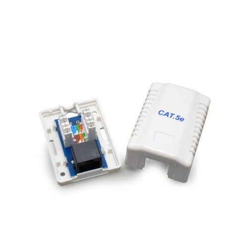 Комп'ютерна розетка Cablexpert RJ45x1 UTP, cat.5e (NCAC-1U5E-01)