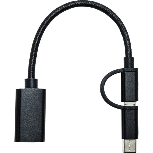 Перехідник OTG AC-150 2in1 USB 3.0 - MicroUSB USB Type-C Black XoKo (AC-150-BK)