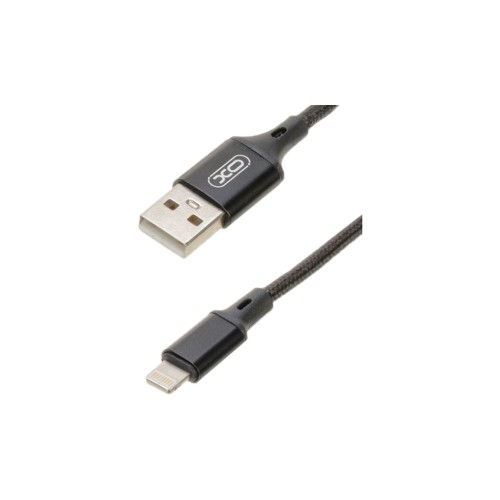 Дата кабель USB 2.0 AM to Lightning 1.0m NB143 Braided Black XO (XO-NB143i1-BK)