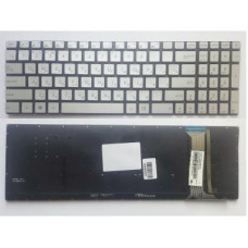 Клавіатура ноутбука ASUS N551/N552/N751/R555/G551/GL551/G552V/GL752VW серебр/подсв (A46141)