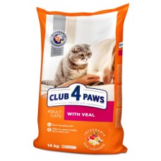 Сухий корм для кішок Club 4 Paws Преміум. З телятиною 14 кг (4820083909207)