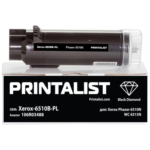 Тонер-картридж Printalist Xerox Ph6510N, WC 6515N, 106R03488 Black (Xerox-6510B-PL)