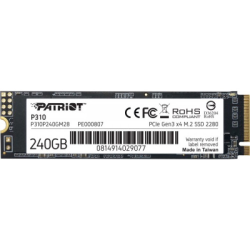 Накопичувач SSD M.2 2280 240GB Patriot (P310P240GM28)