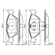 Гальмівні колодки Bosch 0 986 495 162