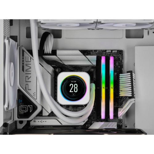 Модуль пам'яті для комп'ютера DDR5 32GB (2x16GB) 6000 MHz Vengeance RGB White Corsair (CMH32GX5M2B6000C40W)