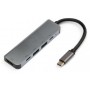 Концентратор Vinga Type-C to 4K HDMI+2*USB3.0+2*PD aluminium (VCPHTC5AL)