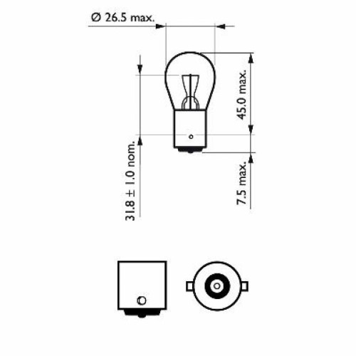 Автолампа Philips 21W (12498 LLECO CP)