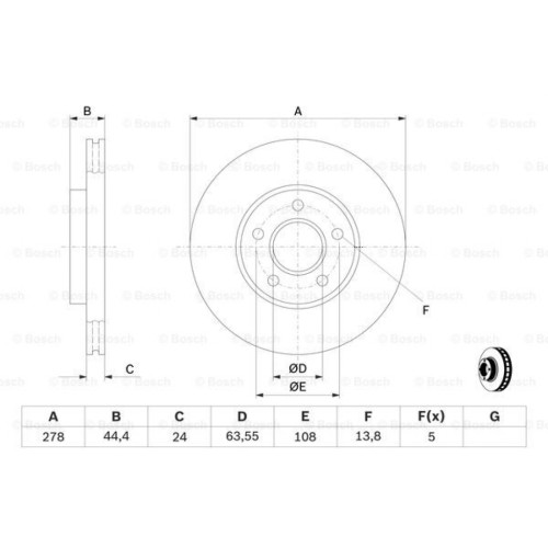 Гальмівний диск Bosch 0 986 479 069