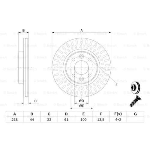 Гальмівний диск Bosch 0 986 479 A86