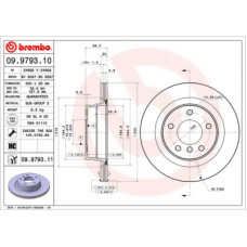 Гальмівний диск Brembo 09.9793.11