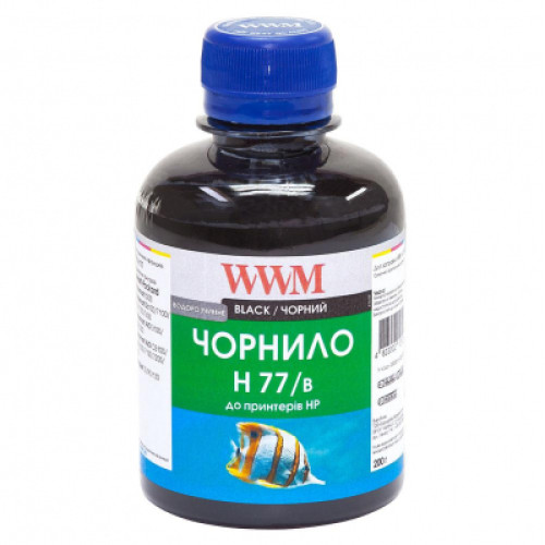 Чорнило WWM HP №177 84 black 200ml (H77/B)