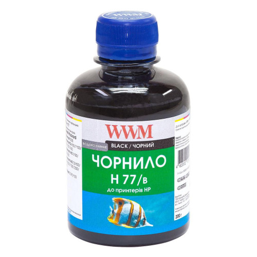 Чорнило WWM HP №177 84 black 200ml (H77/B)