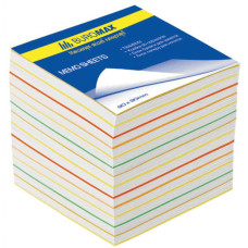 Папір для нотаток BUROMAX Rainbow JOBMAX 90х90х70мм, unglued (BM.2249)