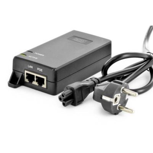 Адаптер PoE DIGITUS PoE Ultra 802.3at, 10/100/1000 Mbps, Output max. 48V, 60W (DN-95104)