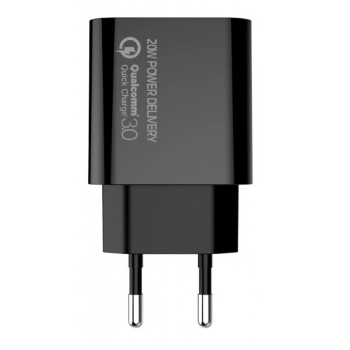 Зарядний пристрій ColorWay Power Delivery Port USB Type-C (20W) V2 black (CW-CHS026PD-BK)